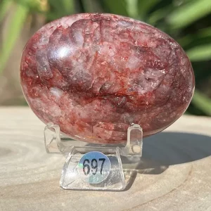 Quartz Hématoïde Rouge Galet 697