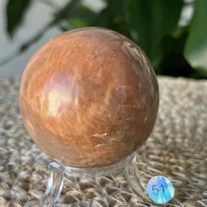 Pierre de Lune Orange Sphère 51