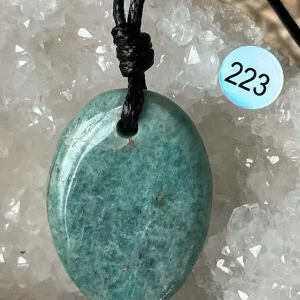 Pendentif  Amazonite sur cordon Réglable N.223
