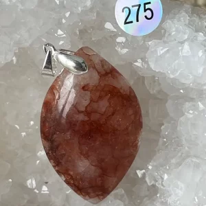 Pendentif Quartz Hématoïde Rouge N.275