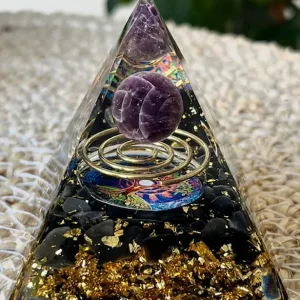 ORGONITE Obsidienne - Améthyste - Arbre de Vie