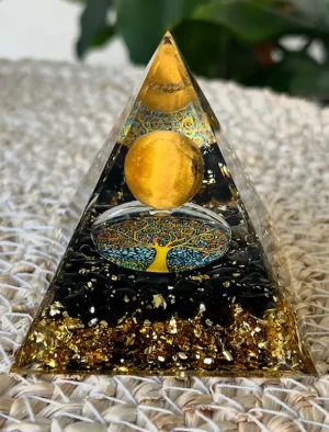ORGONITE Obsidienne - Oeil de Tigre - Arbre de Vie