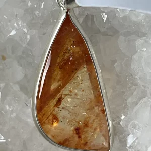 Pendentif Quartz Hématoïde - Argent 925 - N.4