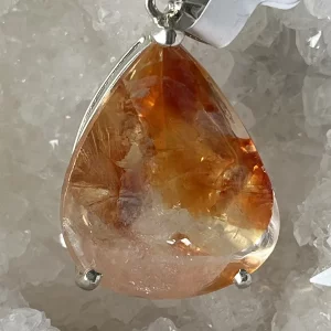 Pendentif Quartz Hématoïde - Argent 925 - N.5