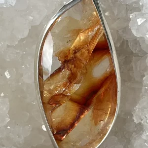 Pendentif Quartz Hématoïde - Argent 925 - N.6