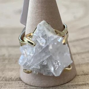Bague Cristal de Roche Réglable C1