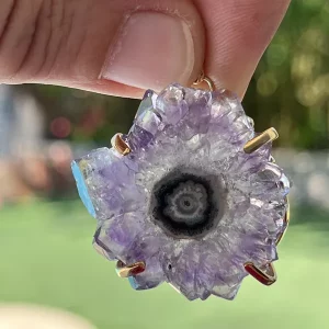 PENDENTIF FLEUR AMETHYSTE E1