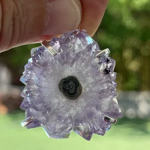 PENDENTIF FLEUR AMETHYSTE F2 (Moyen  modèle)