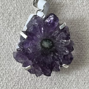 PENDENTIF FLEUR AMETHYSTE L2