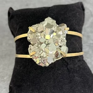 Pyrite Bracelet Doré Réglable N°E2